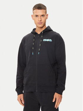 HUGO Hugo Bluză Logo 50514981 Negru Regular Fit