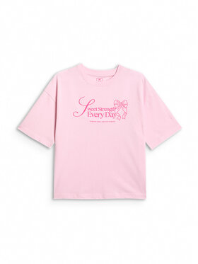 4F 4F T-Shirt BOW MOTION Różowy jasny Loose Fit