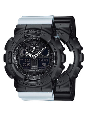 Casio Casio Zegarek SET GA-100-1A1ER + BEZEL 10358741 + PASEK 10527469 Biały