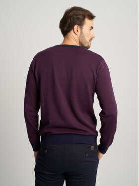 Willsoor Willsoor Sweter 71780/2 Bordowy Regular Fit