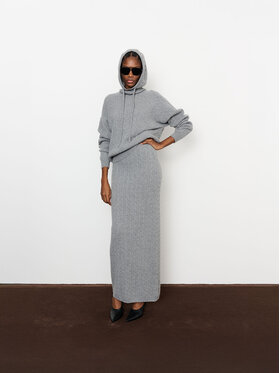 La Mania La Mania Gonna ASTER Grigio Classic Fit