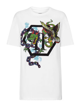 PHILIPP PLEIN PHILIPP PLEIN T-Shirt 5509 Bílá Regular Fit