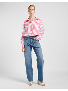 Lee Lee Camicia Elasticated Shirt Rosa Regular Fit