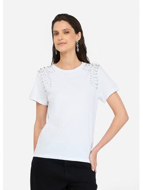 Liu Jo Liu Jo T-Shirt MF5344J630811110 Biały Regular Fit