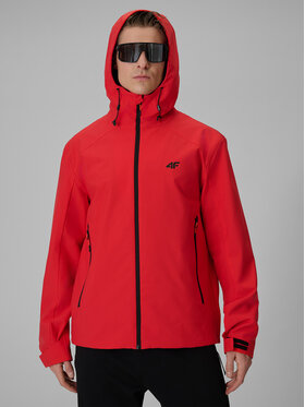4F 4F Μπουφάν μεταβατικό MIDSHOP TEXTILE Κόκκινο Regular Fit
