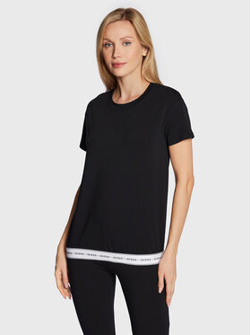 Guess Guess T-Shirt Carrie O2BM08 KBBU1 Czarny Regular Fit