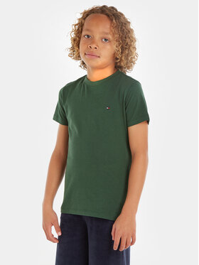 Tommy Hilfiger Tommy Hilfiger Tričko Essential KB0KB06879 D Zelená Regular Fit