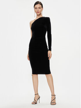 Elisabetta Franchi Elisabetta Franchi Koktejlové šaty AB-457-37E2-V440 Černá Slim Fit