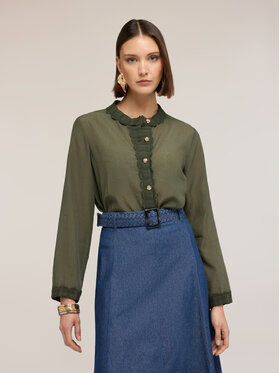 Motivi Motivi Camicia 5052Q000965N035 Verde Cropp Fit
