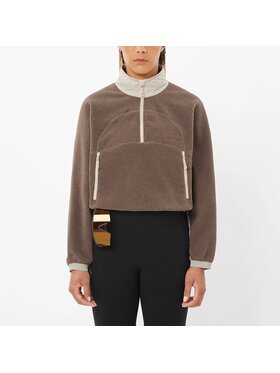 Salomon Salomon Bluza techniczna CHROMA FLEECE HZ W Brązowy Regular Fit