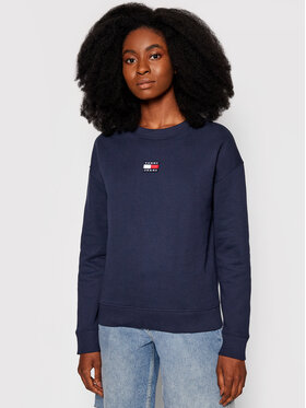 Tommy Jeans Tommy Jeans Bluza Center Badge DW0DW10402 Granatowy Regular Fit