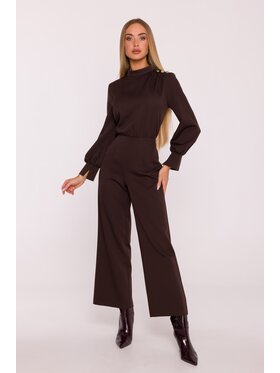 Made of Emotion Made of Emotion Kombinezon M879 Brązowy Modern Fit