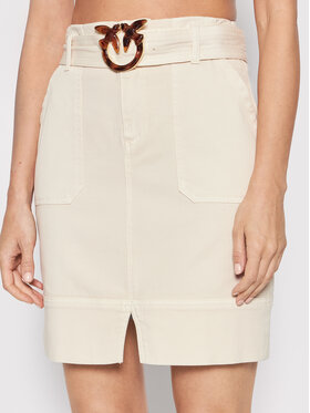 Pinko Pinko Jeansrock Fanatica 1J10V6 Y847 Beige Slim Fit