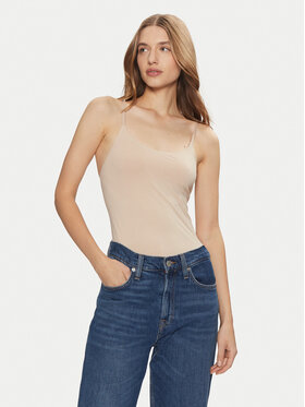 LAUREN RALPH LAUREN LAUREN RALPH LAUREN Top 4L0186 Beige Slim Fit