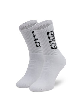 2005 2005 Klasické ponožky Unisex Vertical Socks Bílá