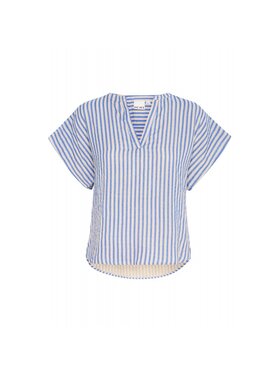 ICHI ICHI Koszula Camicia iafoxa striped Błękitny Regular Fit