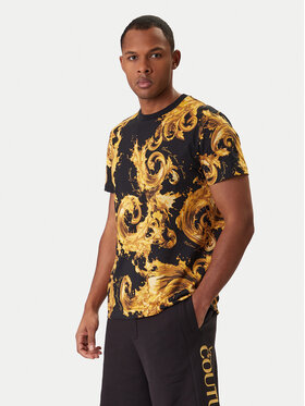 Versace Jeans Couture Versace Jeans Couture Тишърт 80GAH6S0 JS543 Черен Regular Fit