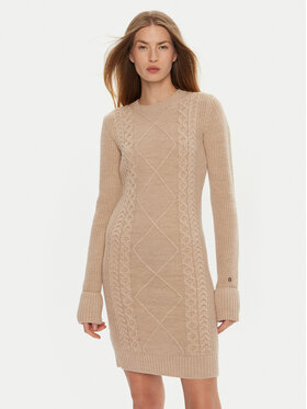 Guess Guess Rochie tricotată Serena W4BK17 Z3HW0 Bej Regular Fit