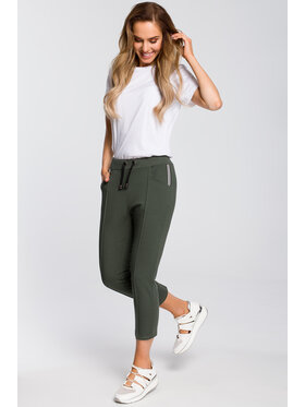 Made of Emotion Made of Emotion Pantaloni da donna M411 Verde Custom Fit