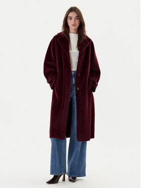 Dixie Dixie Futro K330Y009A Bordowy Regular Fit