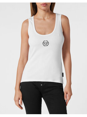 PHILIPP PLEIN PHILIPP PLEIN Tank top 9251 Biały Skin Tight Fit