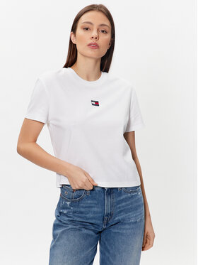 Tommy Jeans Tommy Jeans T-Shirt Badge DW0DW15640 Λευκό Relaxed Fit