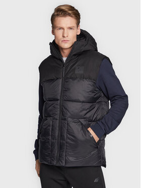 4F 4F Gilet H4Z22-KUMP002 Nero Regular Fit