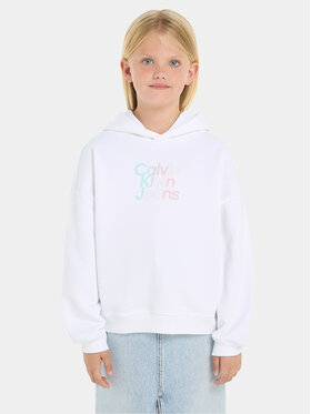 Calvin Klein Jeans Calvin Klein Jeans Суитшърт Gradient IG0IG02422 D Бял Relaxed Fit