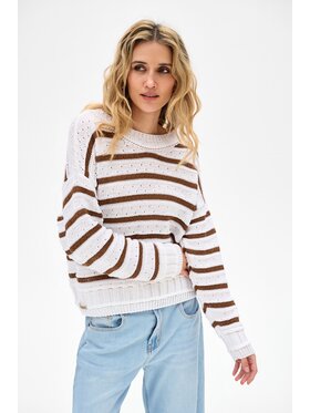 blue shadow blue shadow Sweter Kera Brązowy Regular Fit