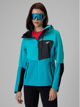 4F 4F Kurtka przejściowa TREKKING Turkusowy Regular Fit