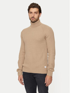 Jack&Jones Jack&Jones Bluză cu gât Pannel 12258472 Bej Regular Fit
