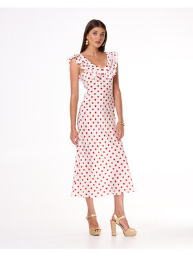 Castellani Castellani Sukienka codzienna Sukienka SetaLia Biały Regular Fit