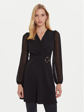 Morgan Morgan Koktejlové šaty 252-RSONIA Černá Slim Fit