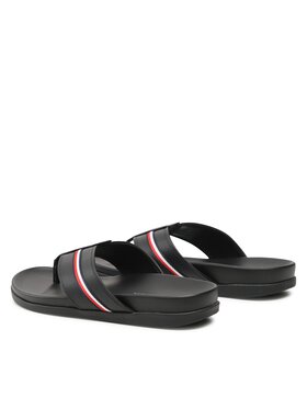 Tommy Hilfiger Japonke Leather Toe Post Sandal FM0FM04460 Črna