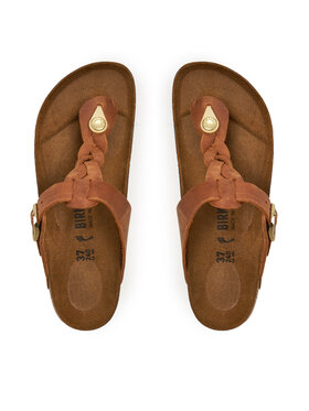 Birkenstock Birkenstock Šlepetės per pirštą Gizeh Braided 1021336 Ruda