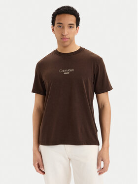 Calvin Klein Jeans Calvin Klein Jeans Marškinėliai LV04RB824G Tamsiai ruda Regular Fit