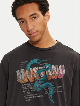 Mustang T-shirt Akron 1015658 Crna Relaxed Fit