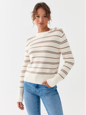 Guess Guess Pulover W3YR27 Z37L1 Écru Regular Fit