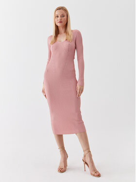 Guess Guess Трикотажна сукня W3YK21 Z2U00 Рожевий Slim Fit