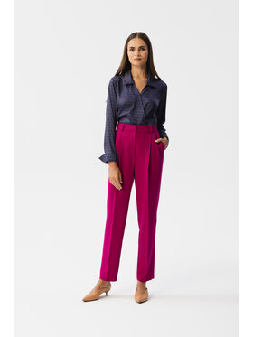 Stylove Stylove Kalhoty z materiálu S356 Fialová Modern Fit