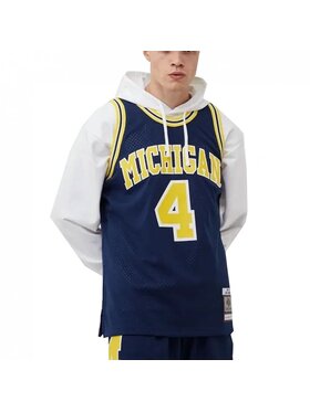 Mitchell & Ness Mitchell & Ness Tank top NCAA SWINGMAN ROAD JERSEY MICHIGAN 1991 CHRIS WEBBER Tmavomodrá Regular Fit