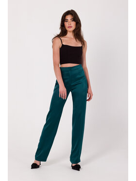 Makover Makover Dámske nohavice K174 Zelená Modern Fit