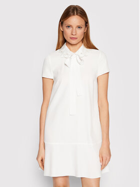 Red Valentino Red Valentino Коктейлна рокля XR0VAFF001U Бял Loose Fit