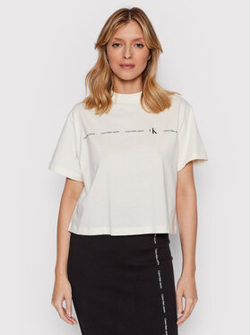 Calvin Klein Calvin Klein T-Shirt Repeat Logo J20J217709 Béžová Regular Fit