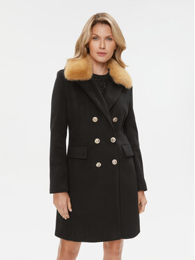 Maryley Maryley Demisezoninis paltas 23IB115/01NE Juoda Regular Fit