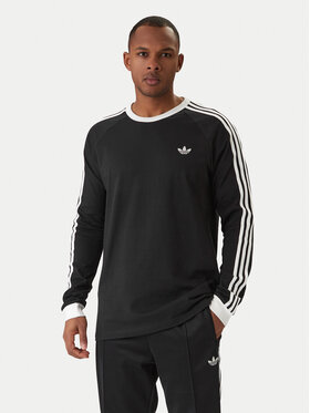 adidas adidas Marškinėliai ilgomis rankovėmis 3-Stripes KE3546 Juoda Regular Fit