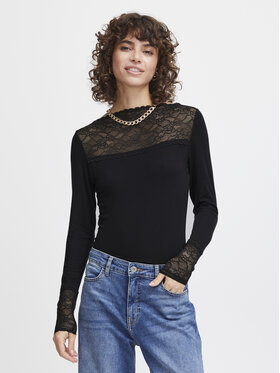 ICHI ICHI Blusa 20120401 Nero Slim Fit