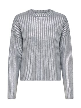 ONLY ONLY Πουλόβερ Onlnevada o-neck foil coated pull Γκρι Regular Fit