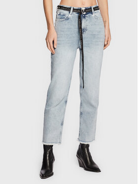 Comma Comma Jeans hlače 2120820 Modra Mom Fit