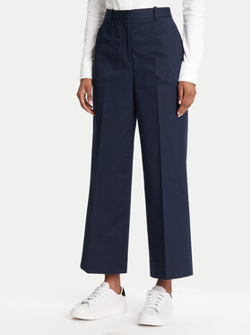 Tommy Hilfiger Tommy Hilfiger Spodnie materiałowe WW0WW45791 Granatowy Wide Leg